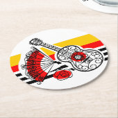 Spaanse Souvenirs Classic Stripe onderzetter round (Gebogen)