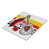 Spaanse Souvenirs Classic Stripe Tegeltje (Zijkant)