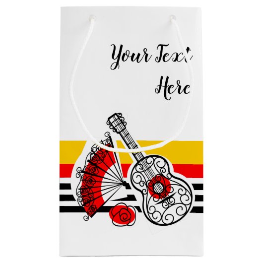 Spaanse Souvenirs Classic Stripe Text small Klein Cadeauzakje (Achterkant)