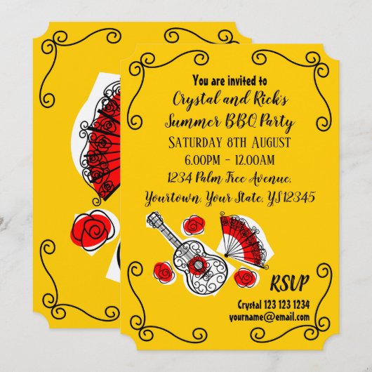 Spaanse Souvenirs Corners front text Kaart (Voorkant / Achterkant)