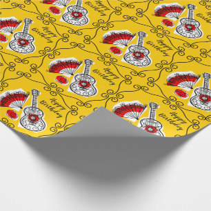 Spaanse Souvenirs Corners Multi Happy Birthday Cadeaupapier