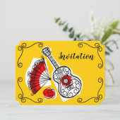 Spaanse Souvenirs Corners nodiging horizontaal uit Kaart (Staand voorkant)