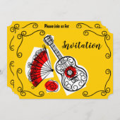 Spaanse Souvenirs Corners nodiging horizontaal uit Kaart (Voorkant / Achterkant)