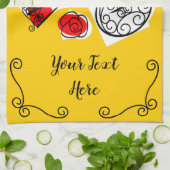 Spaanse Souvenirs Corners Tekst keukenhanddoek (Gevouwen)