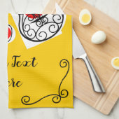 Spaanse Souvenirs Corners Tekst keukenhanddoek (Quarter Fold)