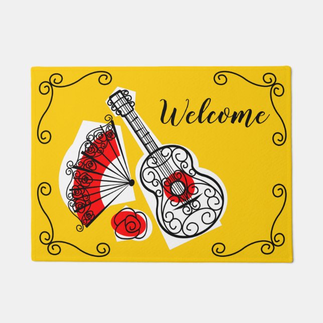 Spaanse Souvenirs Corners Welkom deurmat (Voorkant)