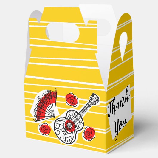 Spaanse Souvenirs Dank u gunst doos Bedankdoosjes (Geopend)