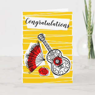 Spaanse Souvenirs Groep Gefeliciteerd verticaal Kaart