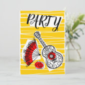 Spaanse Souvenirs Groep Party uitnodiging verticaa (Staand voorkant)