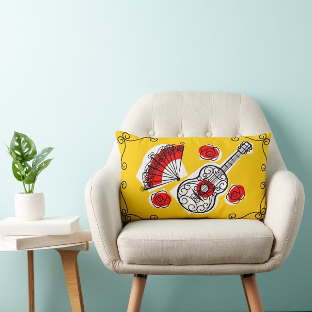 Spaanse Souvenirs hoeken hebben de lendenbalk teru Kussen (Stoel)