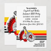 Spaanse souvenirs klassieke streep voor tekst kaart (Voorkant / Achterkant)