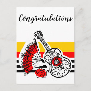 Spaanse Souvenirs Klassieke Stripe Gefeliciteerd Briefkaart