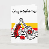Spaanse Souvenirs Klassieke Stripe Gefeliciteerd Kaart (Voorkant)