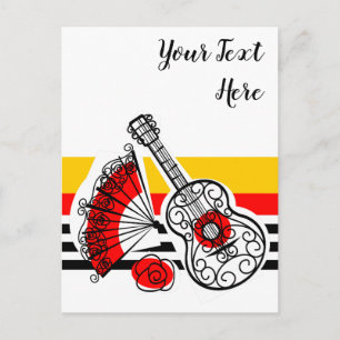 Spaanse Souvenirs klassieke stripe-tekst Briefkaart