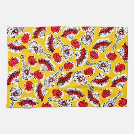 Spaanse Souvenirs Meukenhanddoeken, horizontaal Theedoek (Horizontaal)