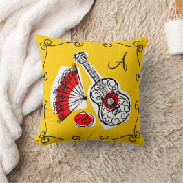 Spaanse Souvenirs monogram hoeken vierkant Kussen