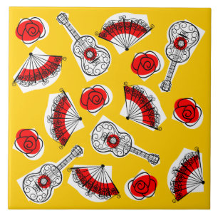 Spaanse Souvenirs Multikeramische tegels Tegeltje