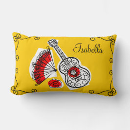 Spaanse Souvenirs "name" heeft de rode lendenbalk Kussen