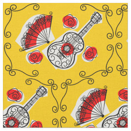 Spaanse souvenirs stof kleine print