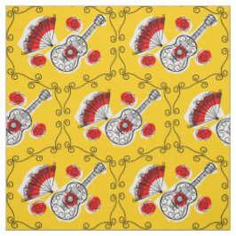 Spaanse souvenirs stof kleine print