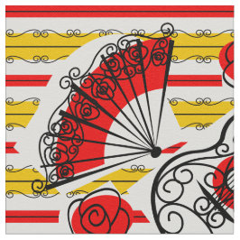 Spaanse Souvenirs Stripe stof, groot afdrukken Stof