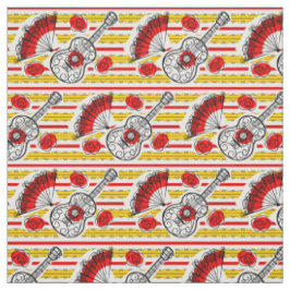 Spaanse Souvenirs Stripe stof, klein afdrukken Stof