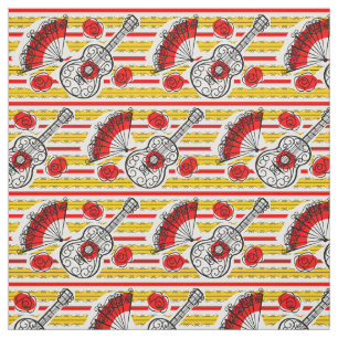 Spaanse Souvenirs Stripe stof, klein afdrukken Stof