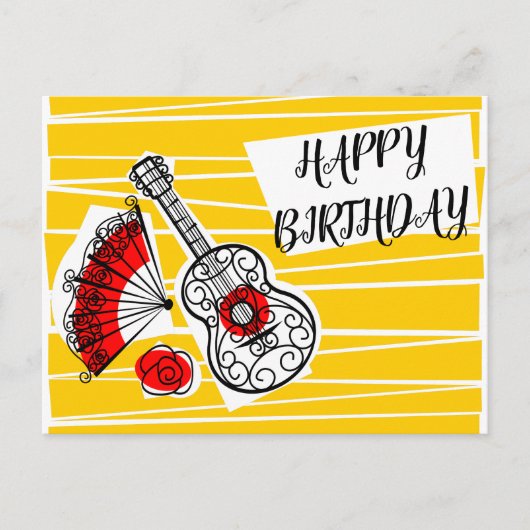 Spaanse souvenirs Verjaardagsansichtkaart landscha Briefkaart (Voorkant)