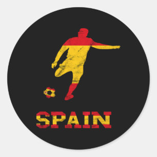 Spaanse Spaanse Voetbalspeler Spanje Vlag Espana S Ronde Sticker