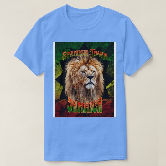 SPAANSE STAD Jamaica Rasta Leeuw Reggae T-shirt (Design voorkant)