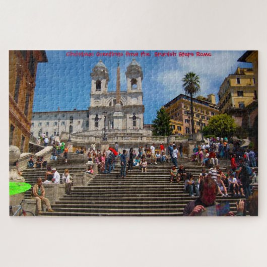 Spaanse Stappen Rome. Jigzaag Puzzle Legpuzzel (Horizontaal)