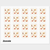 Spaanse stijl feest vierkante sticker (Vel)