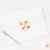 Spaanse stijl feest vierkante sticker (Envelop)