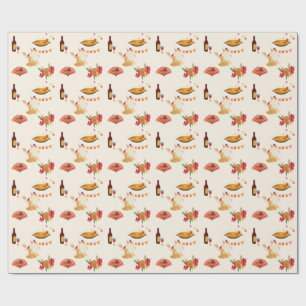 Spaanse stijl fiesta cadeaupapier