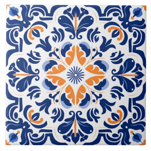 Spaanse stijl schattig patroon tegeltje (Voorkant)