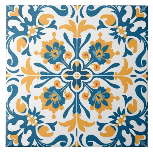 Spaanse stijl schattig patroon tegeltje (Voorkant)