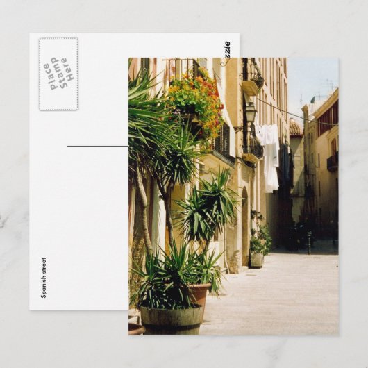 spaanse straat briefkaart (Voorkant / Achterkant)