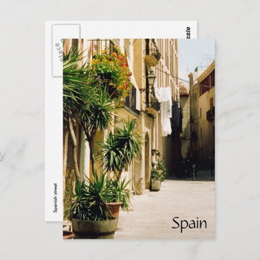 spaanse straat briefkaart (Voorkant / Achterkant)