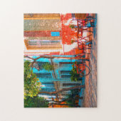 Spaanse straat Cafe Jigzaag Puzzle Legpuzzel (Verticaal)