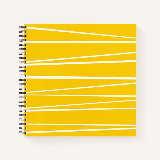 Spaanse streep gele notebook vierkant notitieboek (Voorkant)