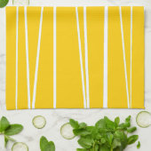 Spaanse Stripe Gele keukenhanddoek (Gevouwen)