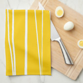 Spaanse Stripe Gele keukenhanddoek (Quarter Fold)