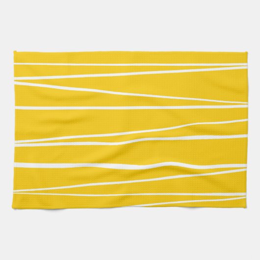 Spaanse Stripe Gele keukenhanddoek (Horizontaal)