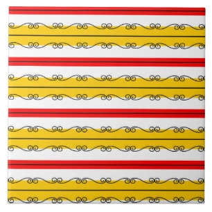 Spaanse Stripe keramische tegel Tegeltje