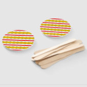 Spaanse Stripe-ventilator Handwaaier (Niet-gemonteerd)