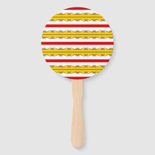 Spaanse Stripe-ventilator Handwaaier (Voorkant)