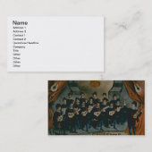 "Spaanse studenten, universiteit van Madrid" (kleu Visitekaartje (Voorkant / Achterkant)