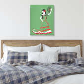 spaanse suikerschedel : groen canvas afdruk (Insitu (Slaapkamer))
