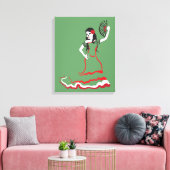 spaanse suikerschedel : groen canvas afdruk (Insitu (Woonkamer))