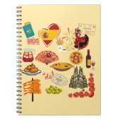 Spaanse Symbolen Travel Lovers Notitieboek (Voorkant)